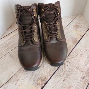 Khombu Men's Lightweight Memory Foam Nick Leather Hiker Boot - Brown - Size 12